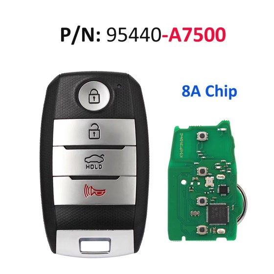 2014-2016 Kia Forte / 4-Button Smart Key / PN: 95440-A7500 / CQOFN00040 (AFTERMARKET)